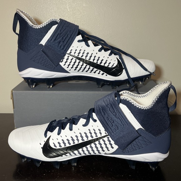 Nike Mens 13.5 Alpha Menace Pro 2 MID Football Cleats BV3945-102 Midnight Navy - Picture 2 of 9